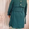 Palton Dama verde oversize cu Cordon