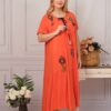 rochie corai cu ciucuri