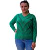 Pulover Femei Lurex Verde