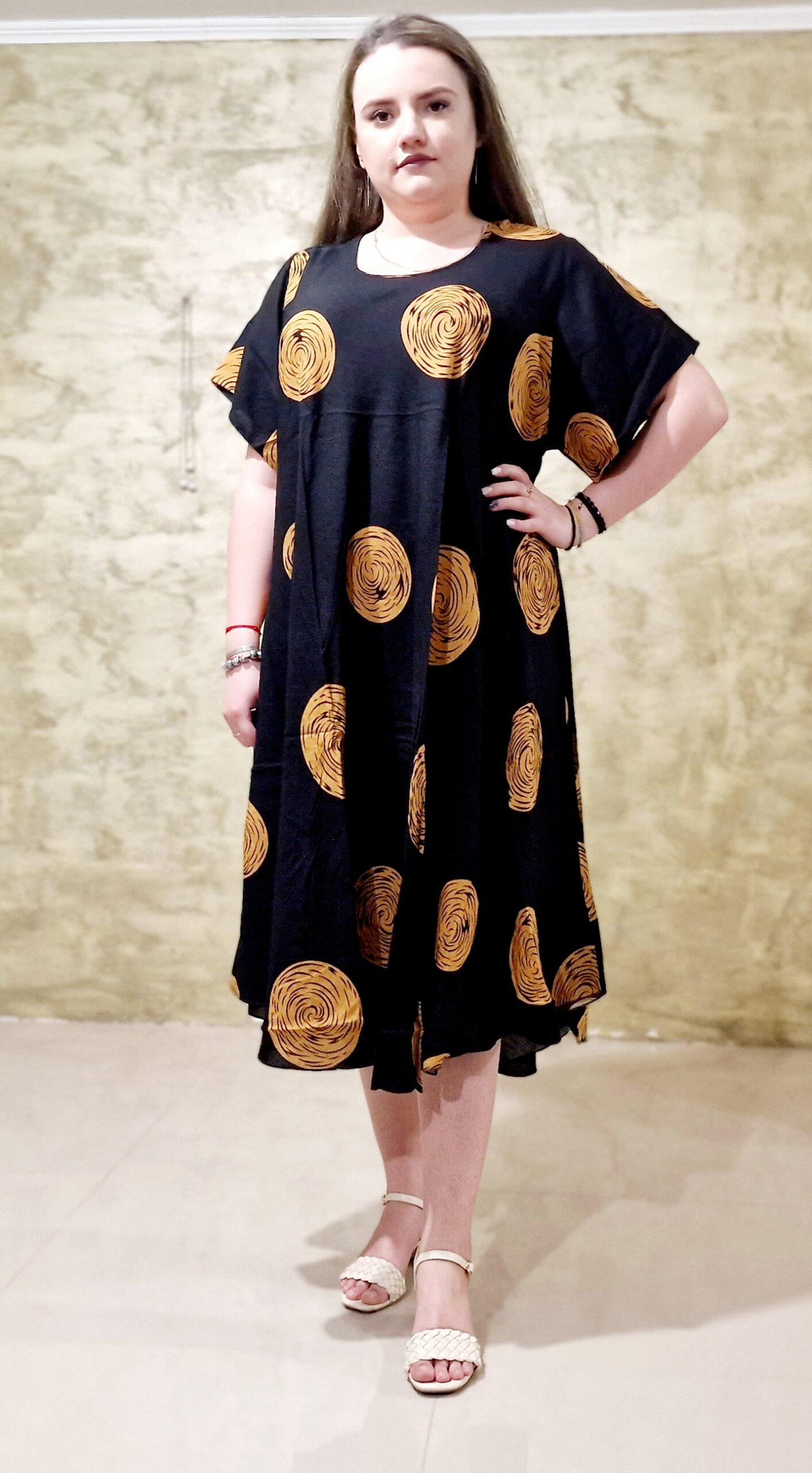 Rochie vaporoasa de vara marime mare Carmen Rochie vaporoasa de vara marime mare Carmen