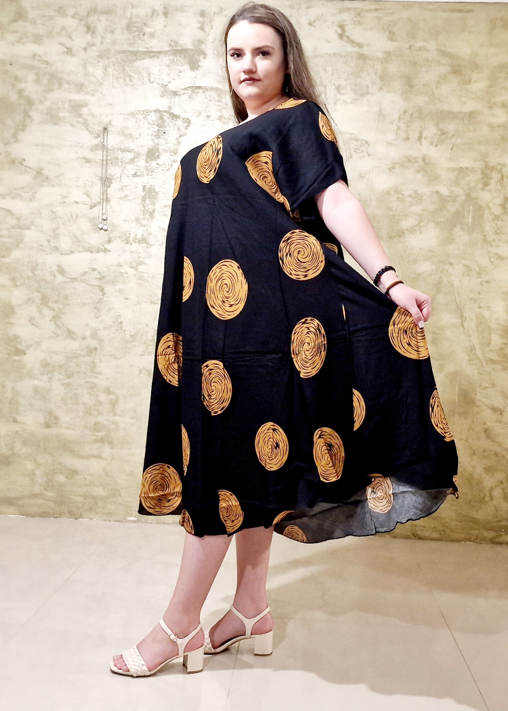 Rochie vaporoasa de vara marime mare Carmen Rochie vaporoasa de vara marime mare Carmen