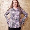 Bluza Gri cu Mâneci Clopot