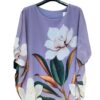 Bluza mov eleganta oversize cu nuferi