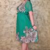 Rochie oversize voal model arabesc verde