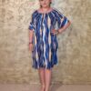 Rochie oversize cu maneci clopot bleumarin