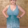 Costum de baie rochie si pantaloni