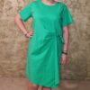 Rochie casual oversize din bumbac verde