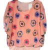Bluza eleganta oversize cu margarete portocaliu