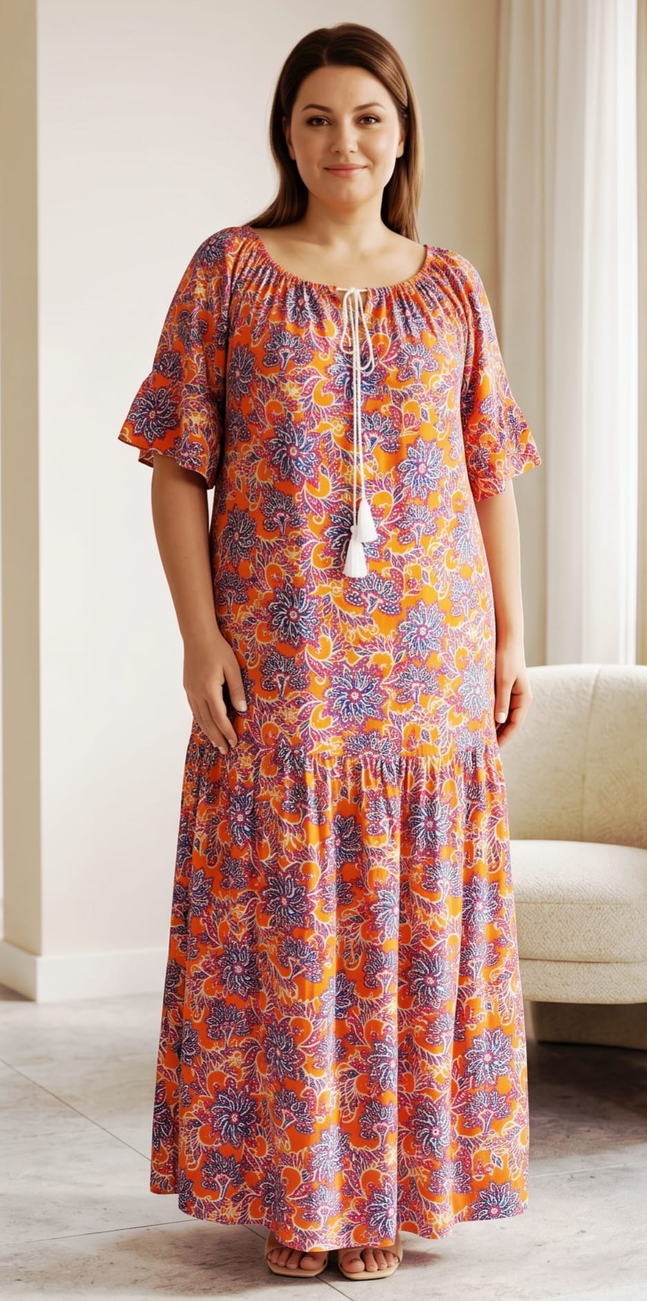 Rochie lunga vaporoasa de vara Cris