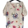 Bluza racoroasa oversize in roz inflorata