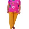 Pantaloni de vara oversize plisati mustar
