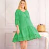 Rochie eleganta femei insertii de dantela Verde