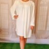 Rochie Lejeră de Toamnă în Mărimi Mari alba