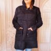 Hanorac oversize Angora cu buzunare negru