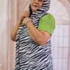 Vesta femei marime mare imprimeu Zebra