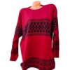 Pulover dama tricotat bust 140 cm grena