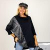 Bluza oversize eleganta cu paiete stralucitoare