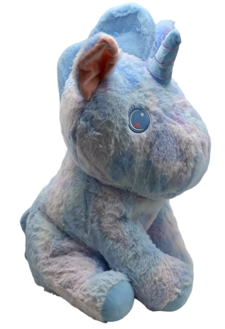 Jucărie de plus unicorn pufoasă albastră