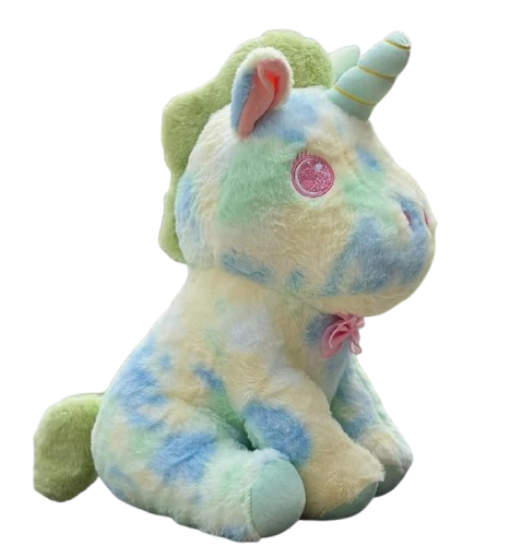 Jucărie de plus unicorn pufoasă verde