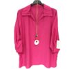 Bluzฤ oversize cu pandantiv inclus fucsia
