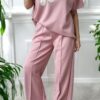 Compleu oversize cu aplicatie florala Roz