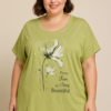 Tricou kaki dama oversize marime mare