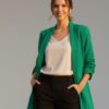 Sacou dama maneci incretite culoare verde