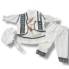 Costum Tradițional Băieți Alb Negru Autentic