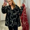 Jachetă damă mărimi mari călduroasă negru