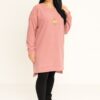 Bluza lunga pentru colanti calduroasa roz