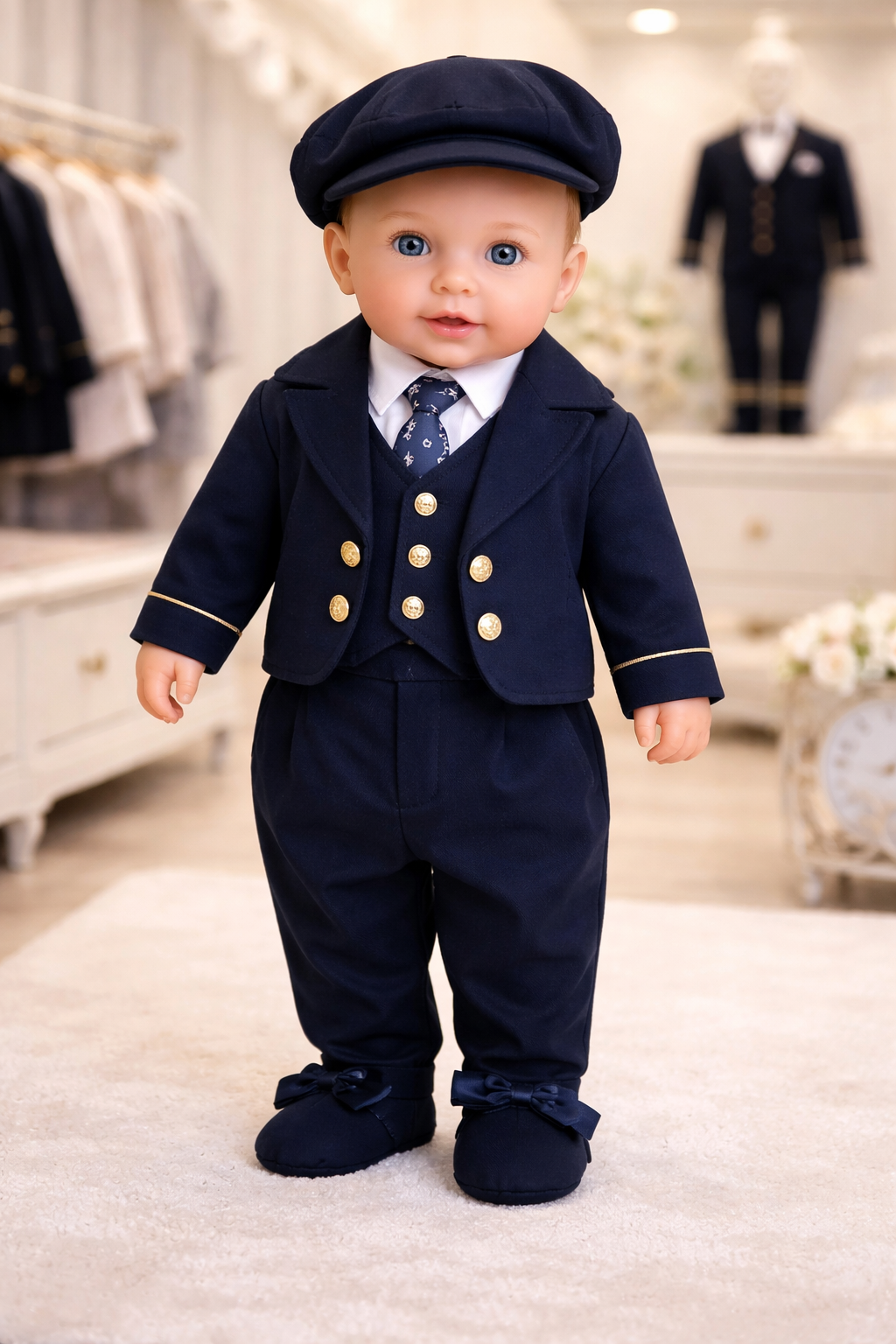 Costum exclusivist botez pentru băieți bleumarin