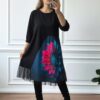 Rochie mărimi mare cu Floare Colorata