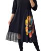 Rochie dama eleganta imprimeu floare multicolora