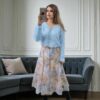 Fusta marime mare voal outfit floral
