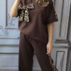 Trening marime mare maro Funda Leopard