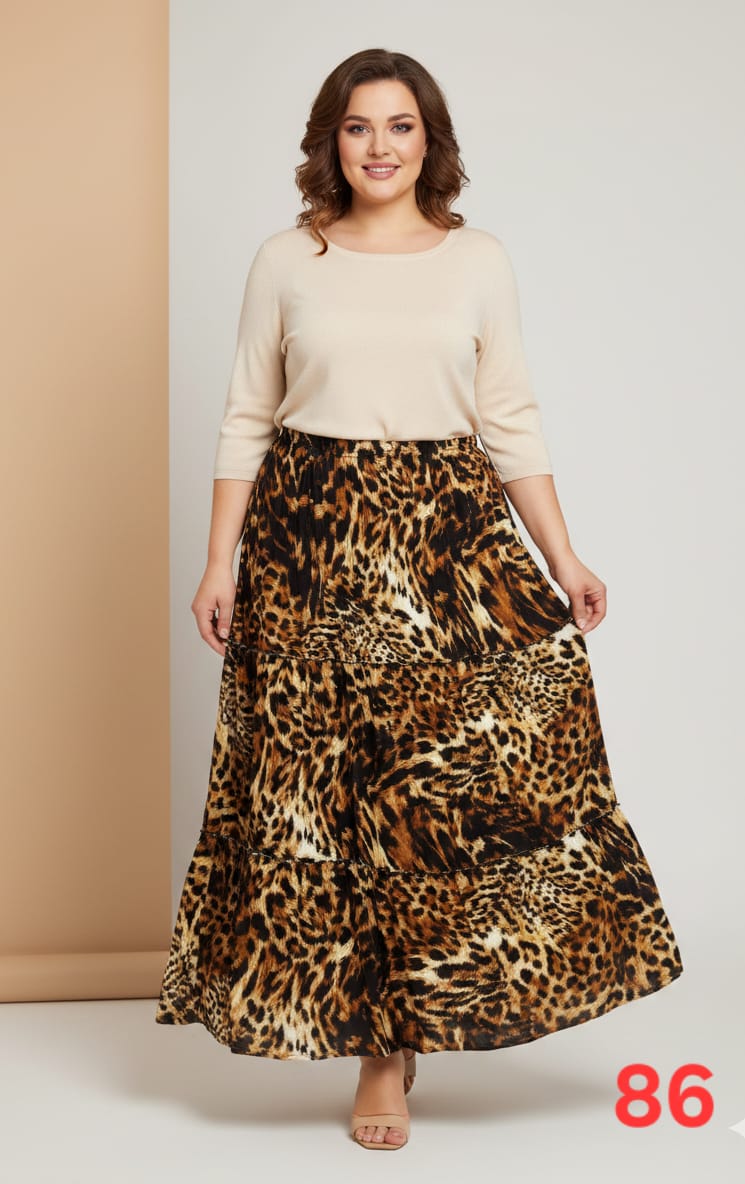 Fusta dama bumbac animal print tigru
