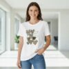 Tricou dama bumbac alb 1+1cadou love