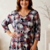 Bluza marime mare dama 1+1cadou Flori