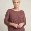 Bluza oversize cu accesoriu cadou grena