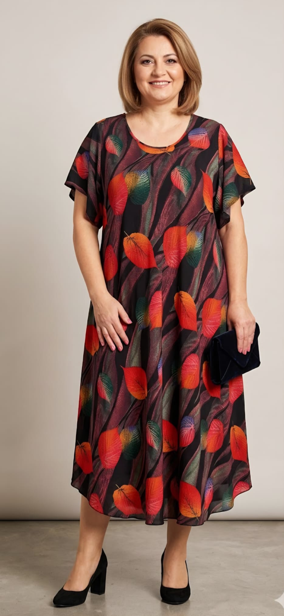 Rochie vaporoasa de vara mare frunze