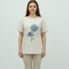 Tricou dama bumbac crem 1+1cadou tuberoza