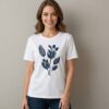 Tricou dama culoare alb imprimeu floral