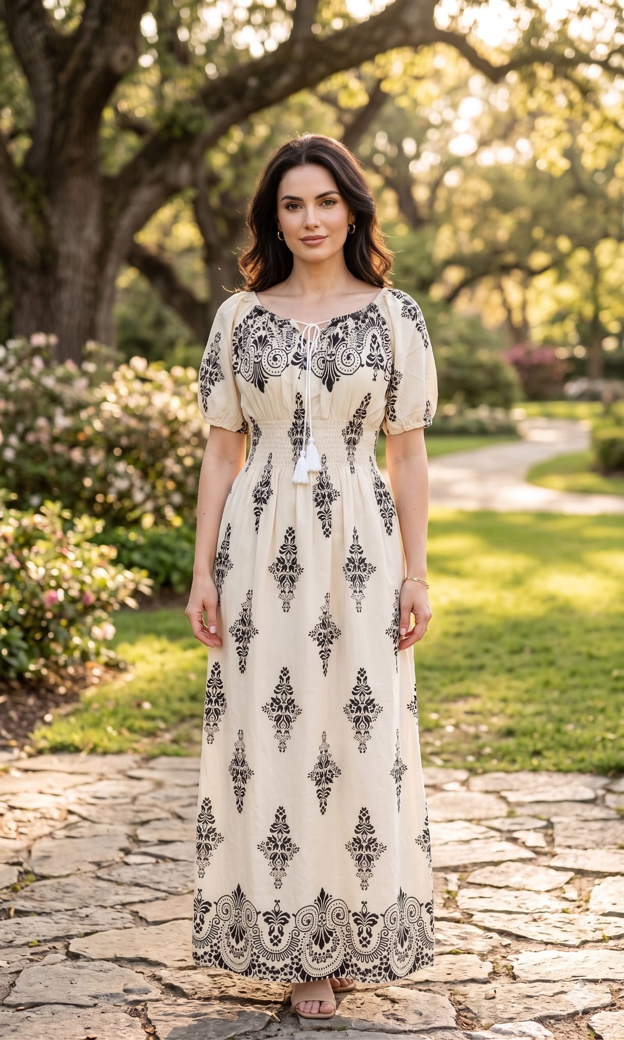 Rochita lunga dama 1+1cadou imprimeu arabesc