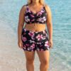 Costum baie dama marimi mari floral