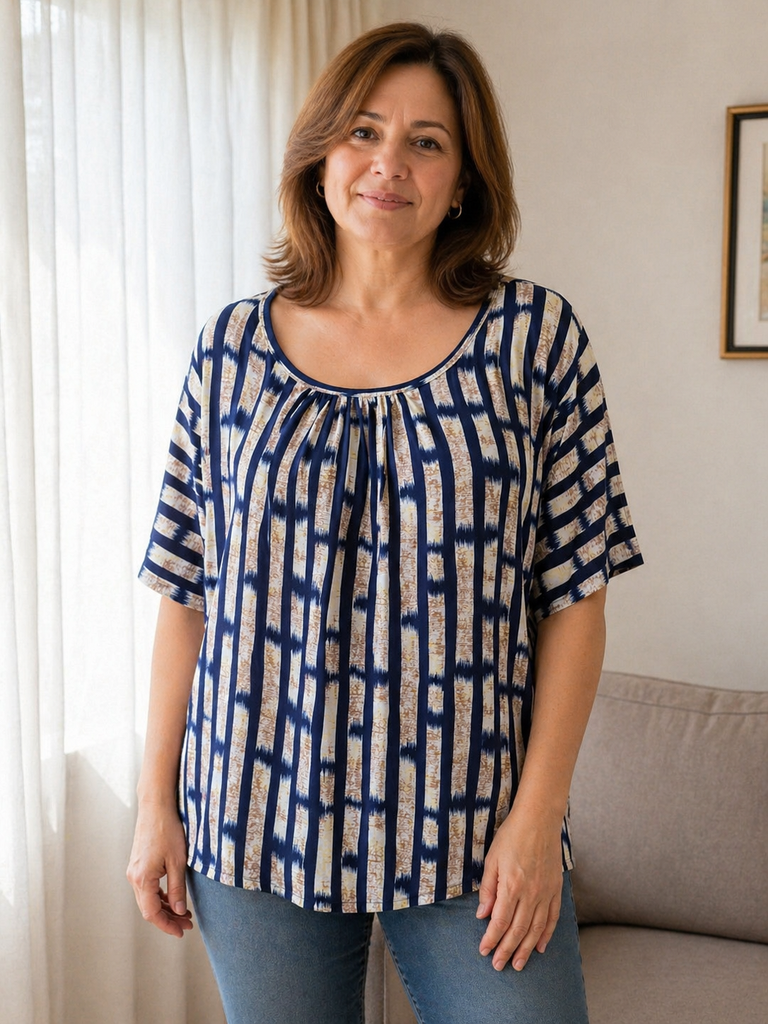 Bluza dama lejera 1+ 1cadou imprimeu carouri