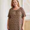 Bluza dama 1+ 1cadou imprimeu leopard deschis