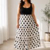 Rochie vaporoasa 1+1cadou buline culoare alb