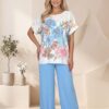 Compleu elegant dama culoare vibranta albastru