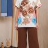 Compleu elegant dama culoare vibranta maro