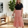 Rochie vaporoasa 1+1cadou buline culoare rosu